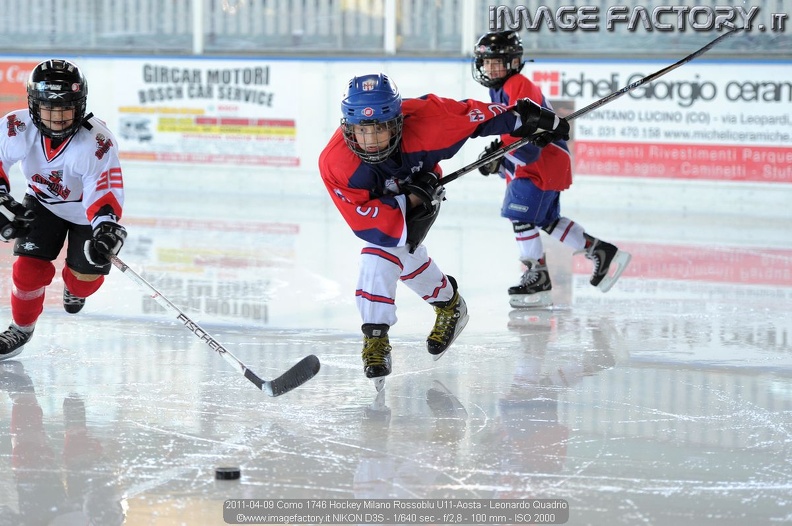 2011-04-09 Como 1746 Hockey Milano Rossoblu U11-Aosta - Leonardo Quadrio.jpg